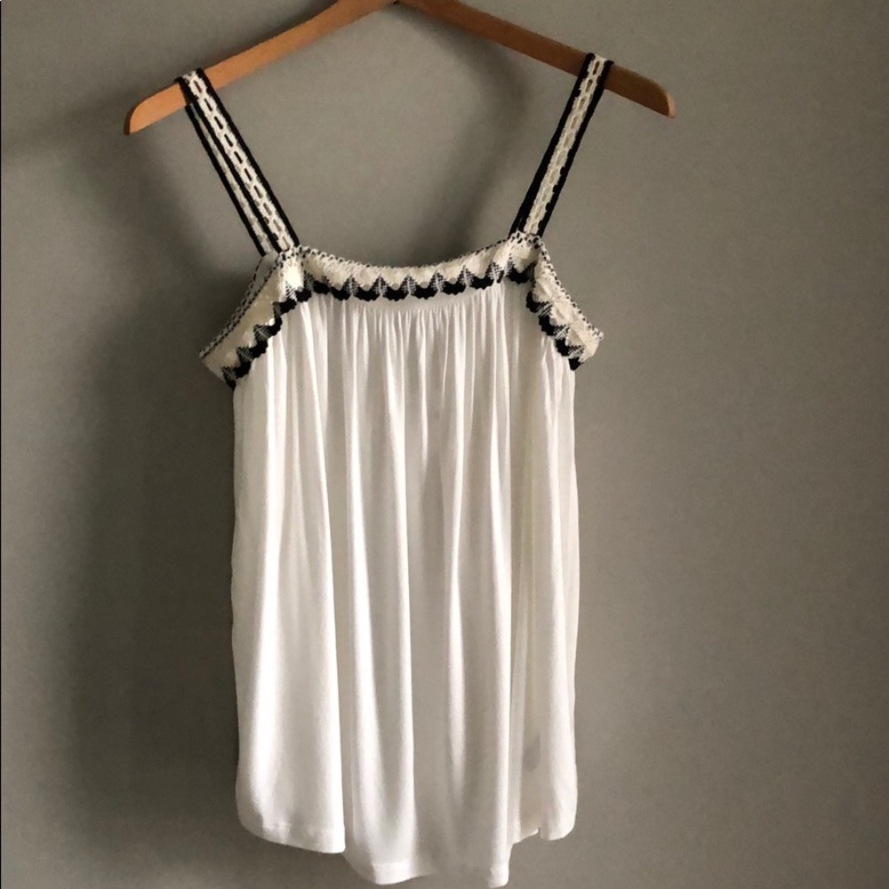 GAP Crochet-Detail Tank Top off white Small Tall